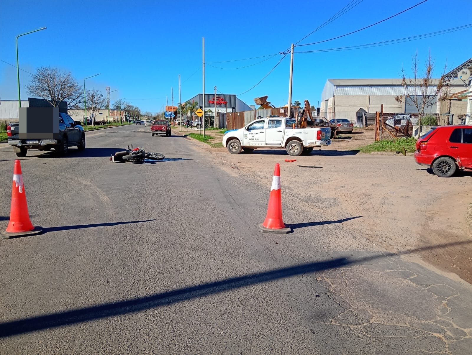 El conductor de una moto sufrió lesiones graves